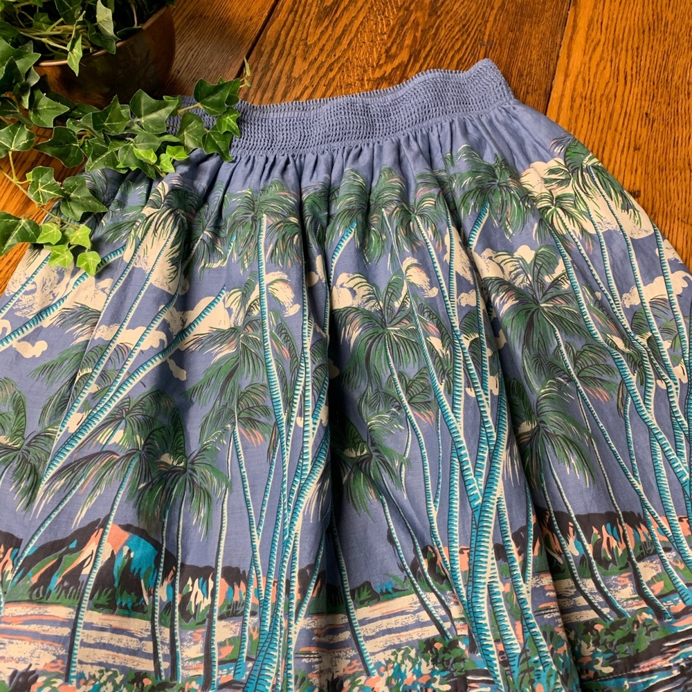 Anthro Vanessa Virginia Skirt Palm Tree Be…